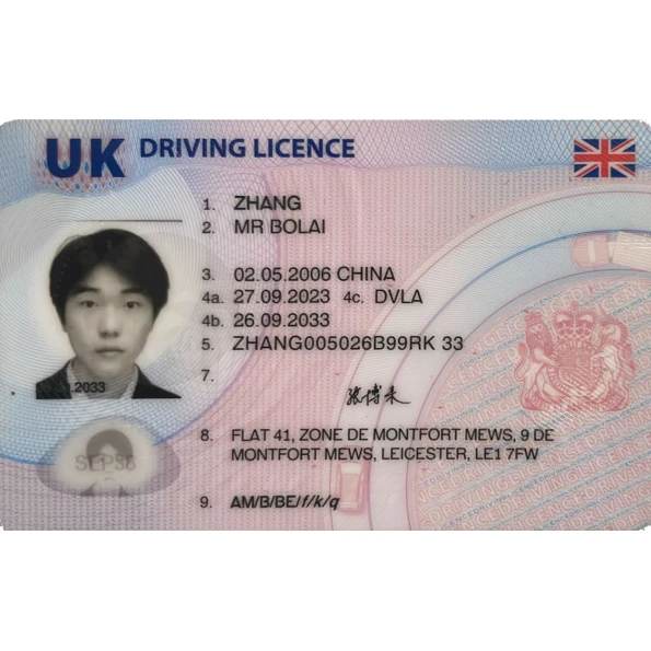 Original UK driving license